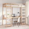 vidaXL Cadre de lit mezzanine Naturel 90 x 190 cm Pin massif