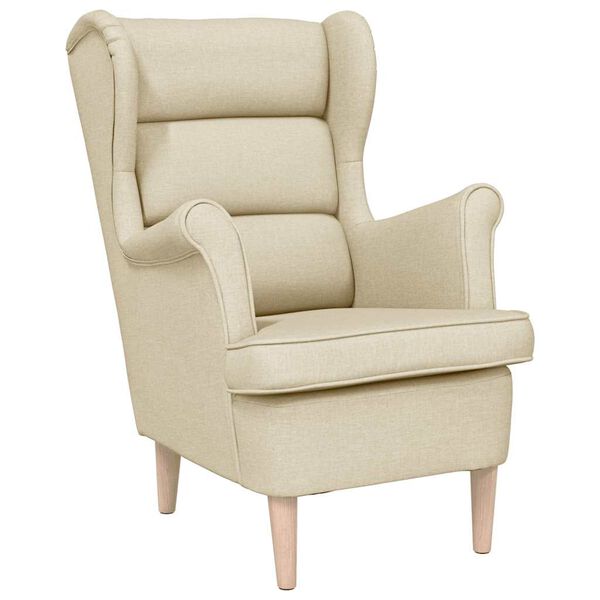 vidaXL Fauteuil cr&egrave;me 74x84x100 cm tissu