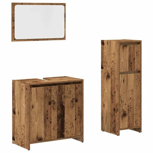 vidaXL Ensemble de meubles salle de bain 3 pcs bois d'ingénierie