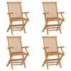 vidaXL Salon de jardin 5 pcs Bois de teck massif