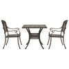 vidaXL Ensemble de tables de jardin 3 pcs Bronze Aluminium coul&eacute;