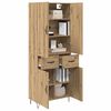 vidaXL Haut Armoire 2 pcs Ch&ecirc;ne artisanal Bois d'ing&eacute;nierie et verre