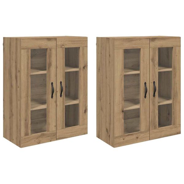 vidaXL Cabinets muraux 2 pcs Ch&ecirc;ne artisanal 69,5 x 34 x 90 cm