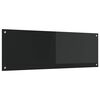 vidaXL Cr&eacute;dence de cuisine Noir 120 x 40 cm verre tremp&eacute;
