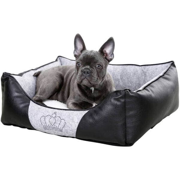Kerbl Lit pour chiens Chiara 55 x 45 cm Gris et noir 80361