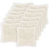 vidaXL Coussin avec oreiller HEERLEN 12 pi&egrave;ces Blanc Fleece PV