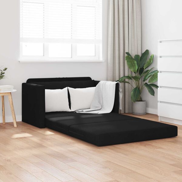 vidaXL Canap&eacute;-Lit 110cm Noir tissu