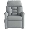 vidaXL Fauteuil de massage inclinable Gris clair Tissu