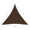 vidaXL Voile de parasol tissu oxford triangulaire 6x6x6 m marron