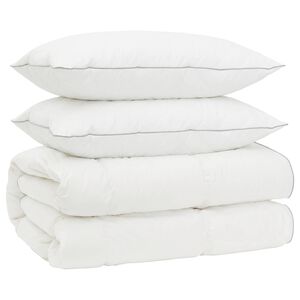 vidaXL Ensemble de couette 90 % en duvet d&rsquo;oie FULDA 3 pc 200 x 200 cm