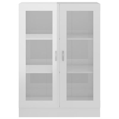 vidaXL Armoire vitrine Blanc brillant 82,5x30,5x115 cm Bois ingénierie