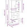 vidaXL Haut Armoire 2 pcs Ch&ecirc;ne artisanal 69,5 x 34 x 180 cm