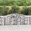 vidaXL Paniers à gabions arqués 9 pcs 400x50x80/100 cm Fer galvanisé