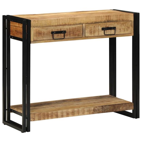 vidaXL Table console Marron 90 x 33 x 75 cm Bois de mangue massif