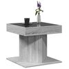 vidaXL Table basse avec LED sonoma gris 50x50x45 cm bois d'ingénierie