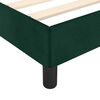 vidaXL Cadre de lit sans matelas vert fonc&eacute; velours