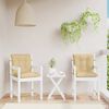 vidaXL Coussins de chaise &agrave; dossier bas lot de 2 beige m&eacute;lang&eacute; tissu