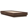 vidaXL Cadre de lit sans matelas ch&ecirc;ne marron 90x190cm bois ing&eacute;nierie
