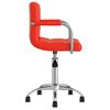 vidaXL Chaise pivotante de salle &agrave; manger Rouge Similicuir