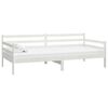 vidaXL Lit de repos avec matelas 90x200 cm Blanc Bois de pin massif