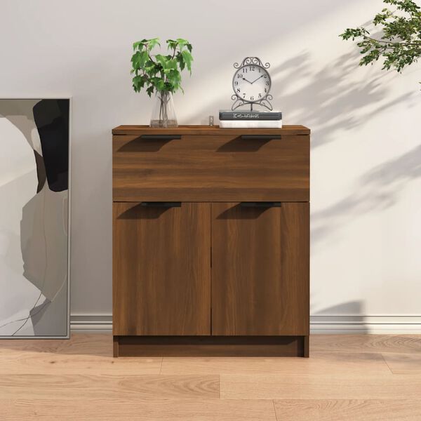 vidaXL Buffet chêne marron 60x30x70 cm Bois d'ingénierie