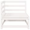 vidaXL Salon de jardin 2 pcs blanc bois de pin massif
