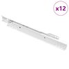vidaXL Glissi&egrave;re de tiroir 12 pi&egrave;ces Blanc 250 mm Acier