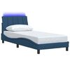 vidaXL Cadre de lit sans matelas Hanko bleu 80x200 cm tissu