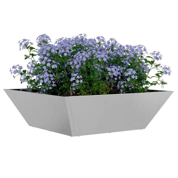 vidaXL Cache-pot de jardin 5 pcs Argent 50 x 50 x 15 cm