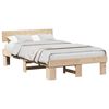 vidaXL Cadre de lit avec t&ecirc;te de lit Naturel 135 x 190 cm Pin massif
