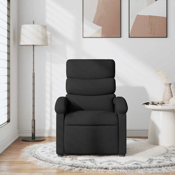 vidaXL Fauteuil de massage inclinable Noir Tissu