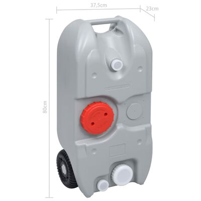 vidaXL Support de lave-mains de camping et réservoir d'eau à roulettes