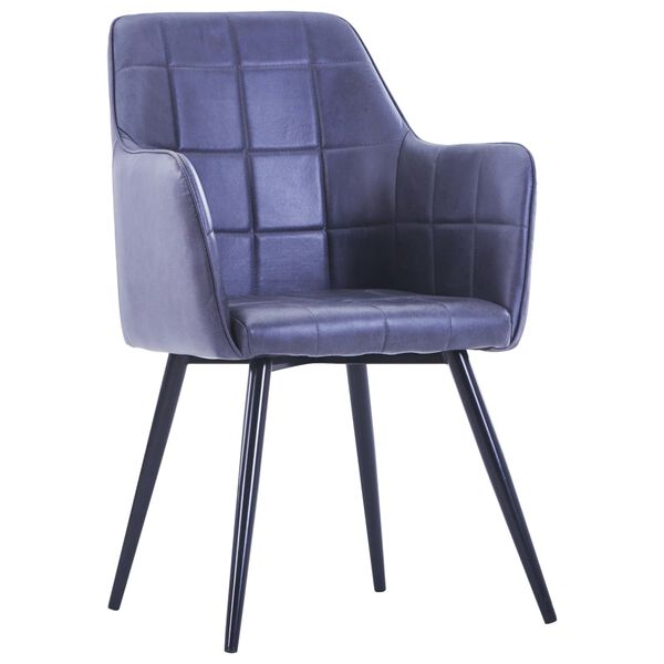 vidaXL Chaises &agrave; manger lot de 2 gris similicuir daim