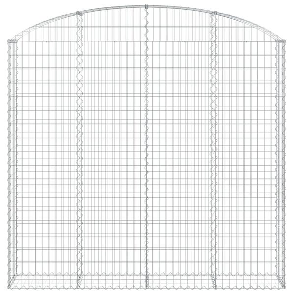 vidaXL Panier de gabions arqu&eacute; 200x30x180/200 cm Fer galvanis&eacute;