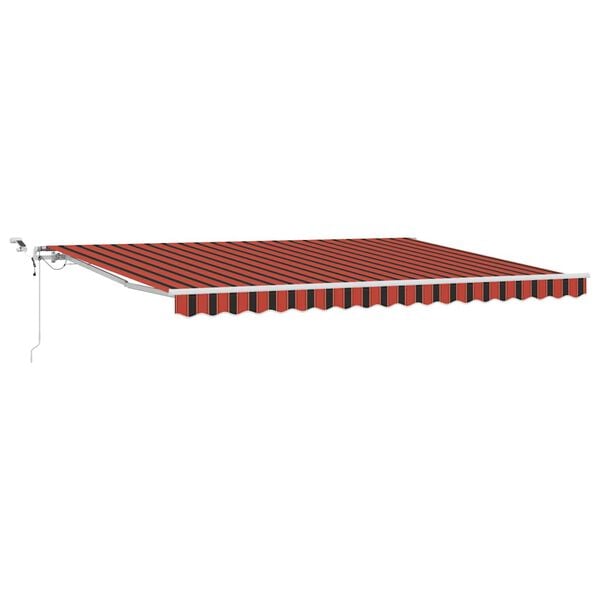 vidaXL Auvent R&eacute;tractable Orange et marron 450 &times; 300 cm