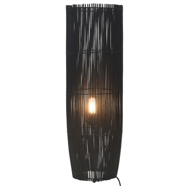 vidaXL Lampadaire sur pied Osier Noir 84 cm E27