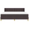 vidaXL Lit &agrave; ressorts avec matelas Marron fonc&eacute; 200 x 180 cm Polyester