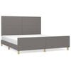 vidaXL Cadre de lit sans matelas gris fonc&eacute; 180x200 cm tissu