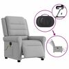 vidaXL Fauteuil de massage inclinable &eacute;lectrique gris nuage tissu