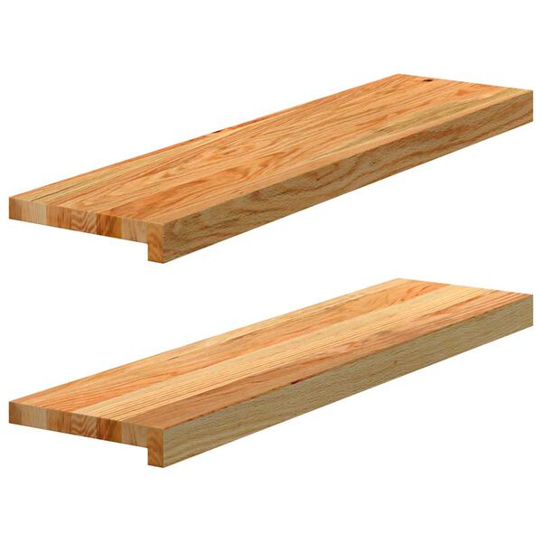 vidaXL Appuis de fenêtre 2 pcs marron clair bois de chêne massif