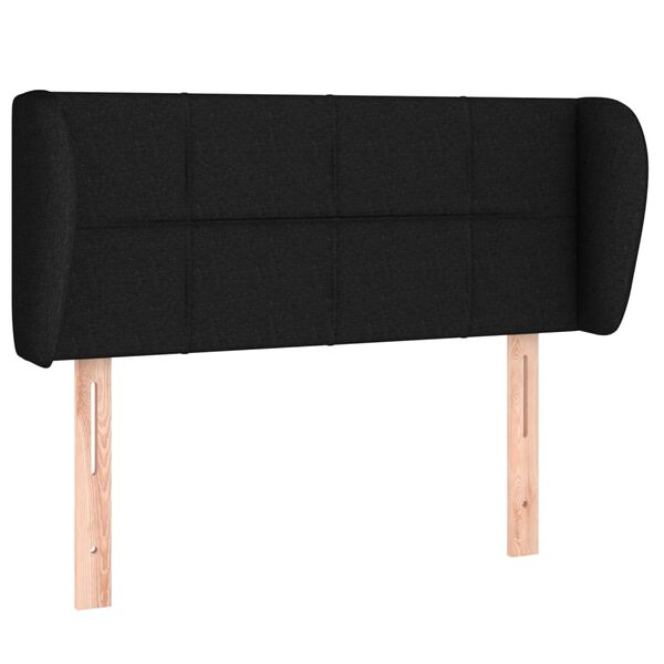 vidaXL T&ecirc;te de lit avec oreilles Noir 103x23x78/88 cm Tissu