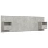 vidaXL T&ecirc;te de lit avec armoires Gris b&eacute;ton Bois d'ing&eacute;nierie
