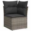vidaXL Salon de jardin 6 pcs avec coussins gris r&eacute;sine tress&eacute;e