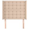 vidaXL Tête de lit avec oreilles Cappuccino 103x16x118/128 cm