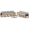 vidaXL Ensemble de canap&eacute;s d'ext&eacute;rieur 9 pc Naturel et gris clair