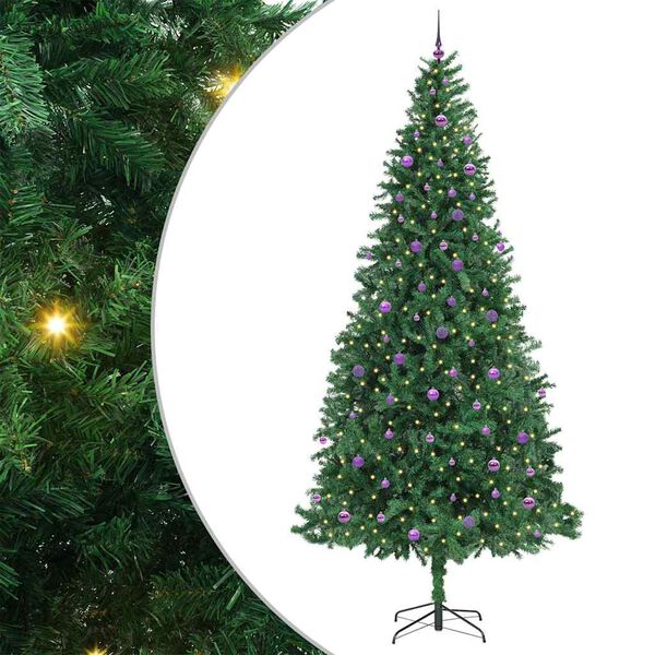 vidaXL Sapin de No&euml;l artificiel Vert 300 cm PVC, m&eacute;tal et plastique
