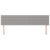 vidaXL T&ecirc;tes de lit Gris clair 200x5x78/88 cm Tissu