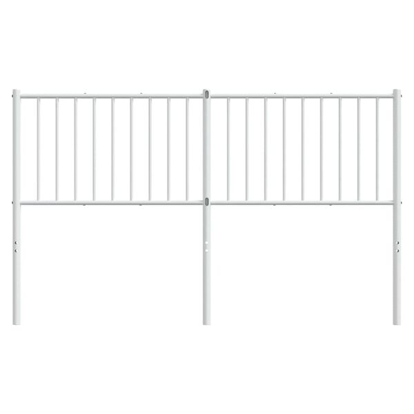 vidaXL T&ecirc;te de lit de remplacement m&eacute;tal blanc 160 cm