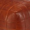 vidaXL Pouf 40 x 40 x 40 cm Brun roux Cuir véritable de chèvre