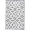 Esschert Design Tapis d'extérieur 180x121 cm Gris et blanc OC25